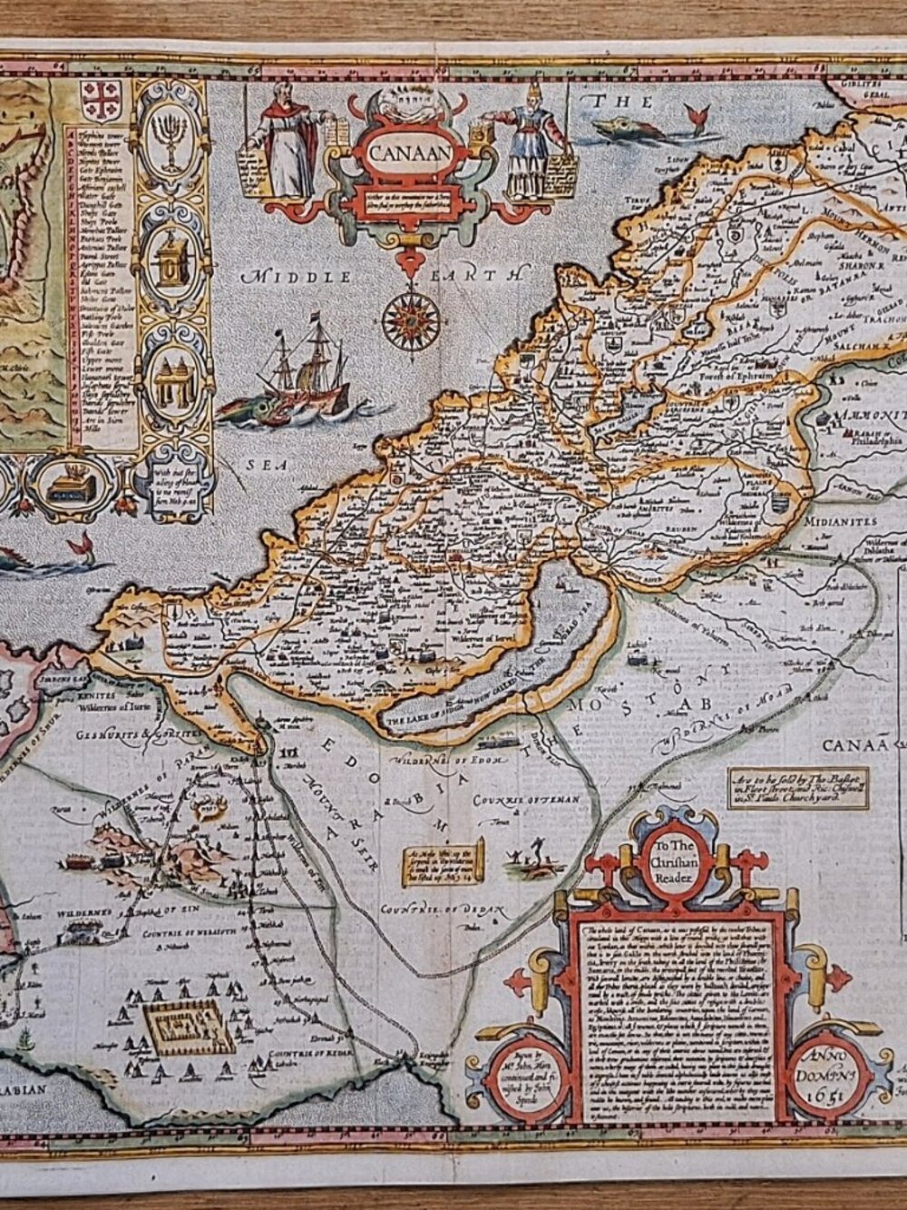 Historical Map of the Holy Land Reproduction 11”x16” Poster Wall Art NEW